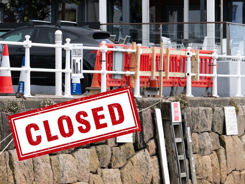 Part of dock "out of service" until repair works are completed following crash at St Aubin's Bay
