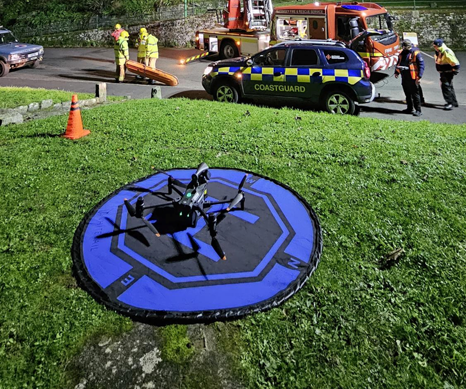 A drone on the floor.