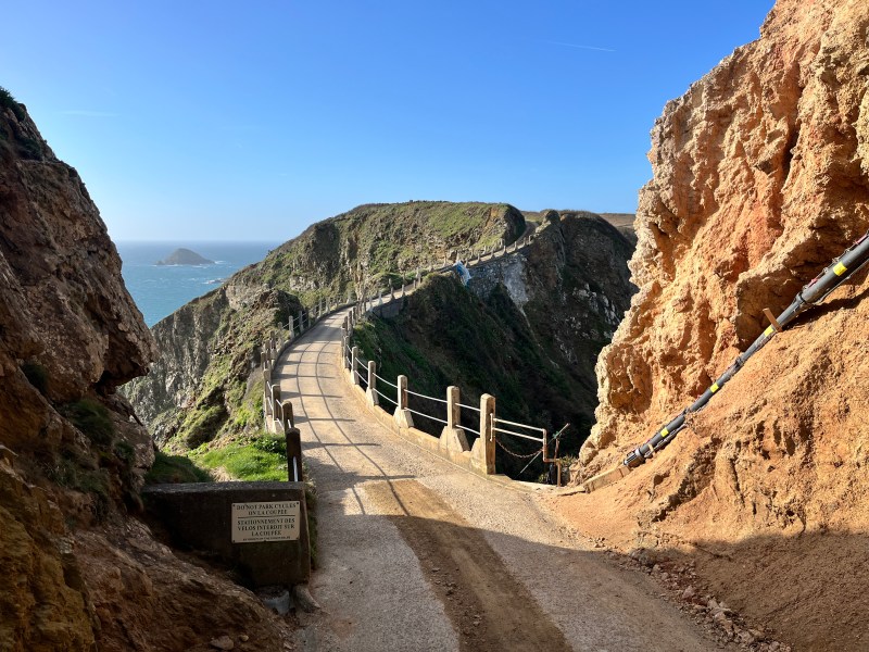La Coupée in Sark - a small strip of land between two islands.