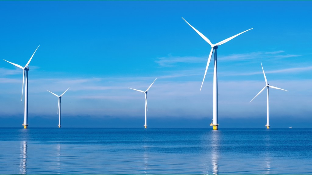 An offshore wind farm.