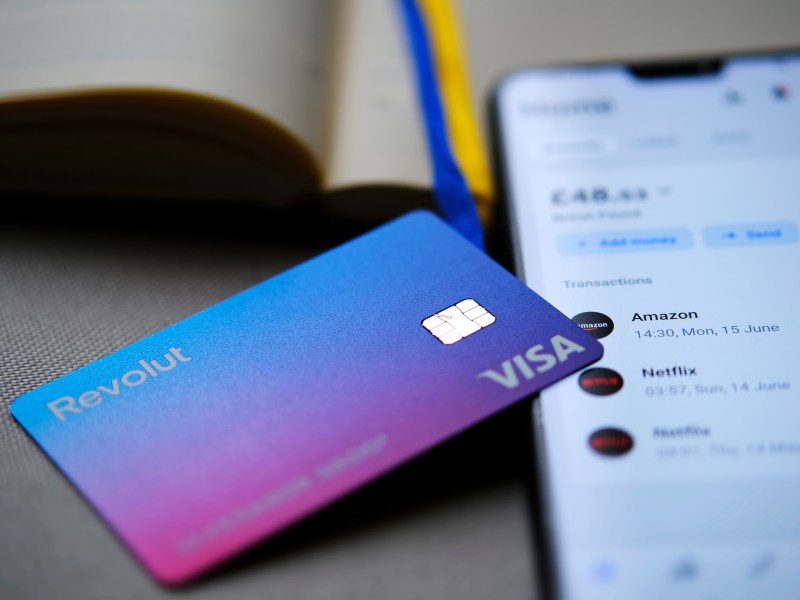Revolut card and app.