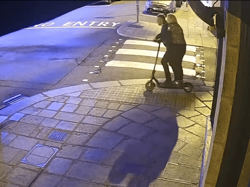 WATCH: Police seek pair filmed riding e-scooter after alleged theft